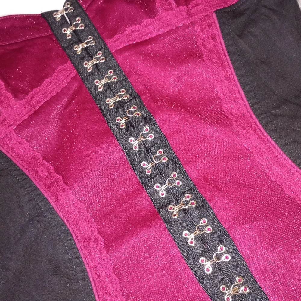 Y2K Tripp NYC Corset Top Gore Gothic Punk L 90s Cottagegore Steampunk - Picture 4 of 9